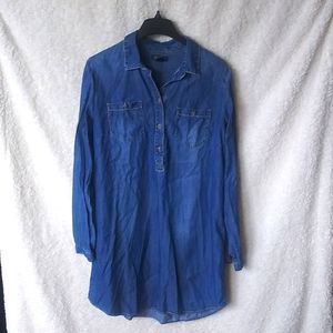 Lucky brand jean shirt dress size large
